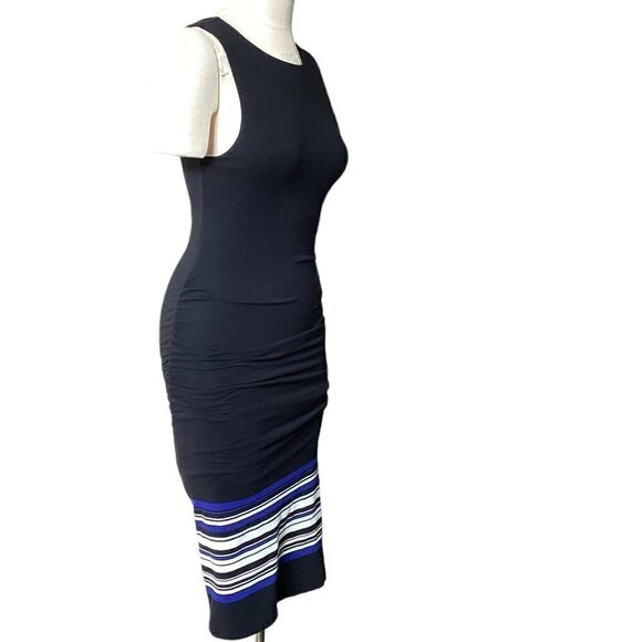 Athleta Midi Stripe Tank-Dress Sz XS Black #196F - Picture 6 of 11